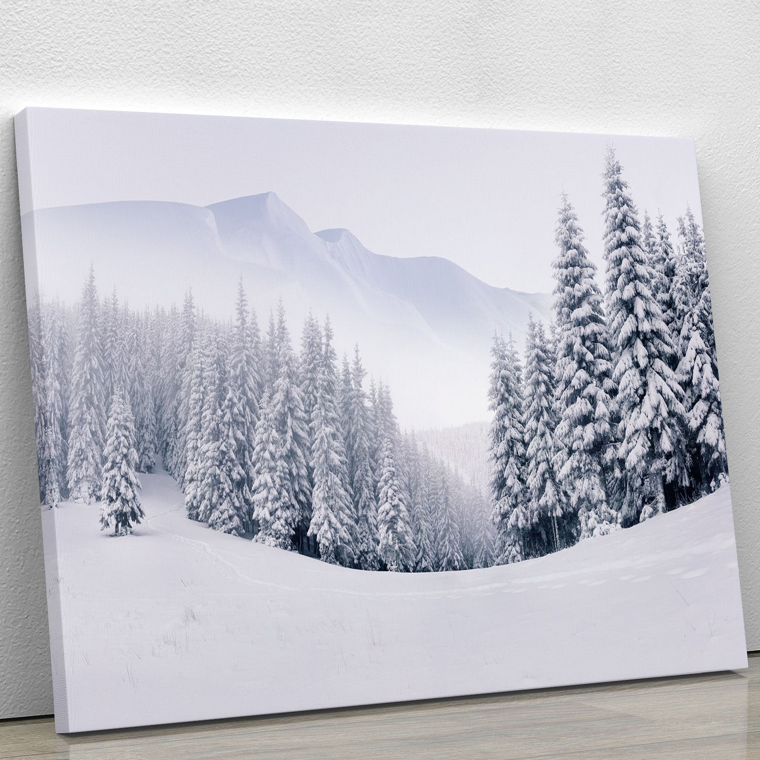 foggy winter landscape Canvas Print or Poster