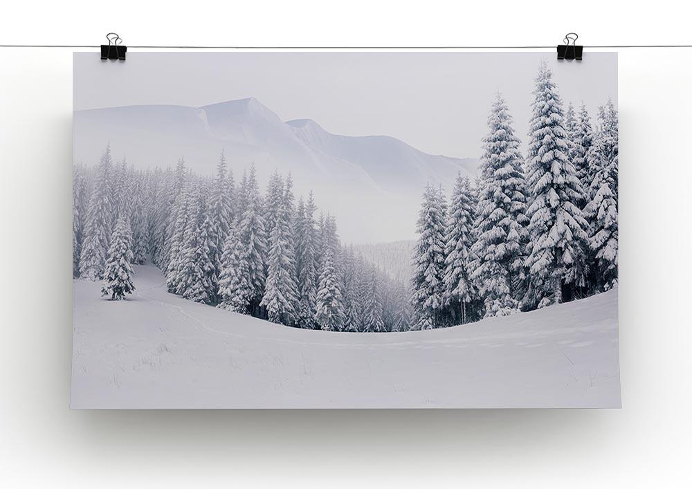 foggy winter landscape Canvas Print or Poster - Canvas Art Rocks - 2
