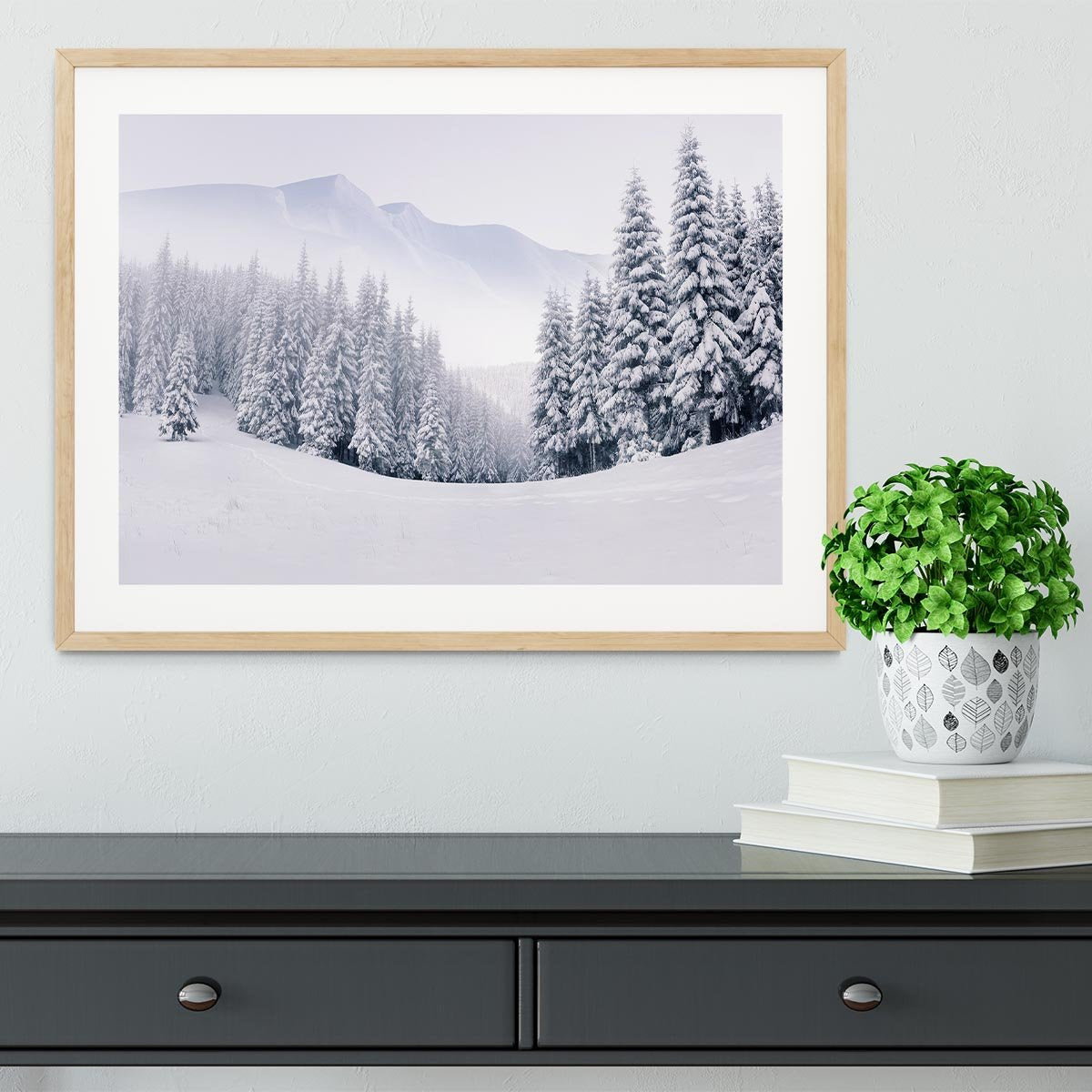 foggy winter landscape Framed Print - Canvas Art Rocks - 3