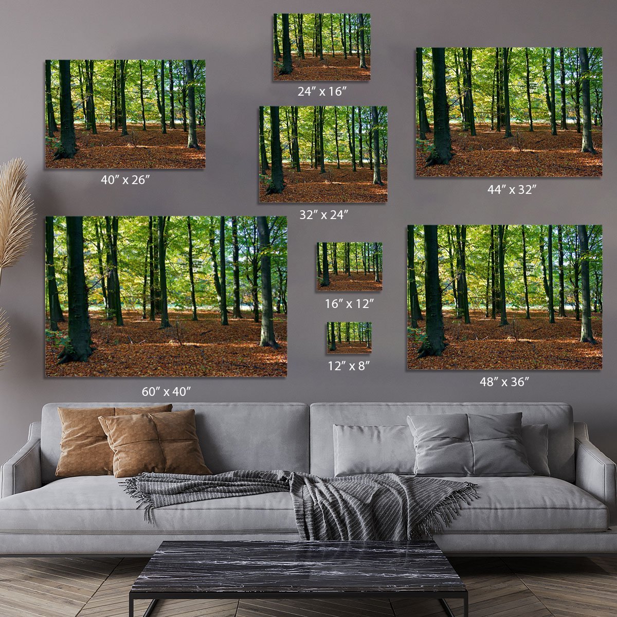 forrest edge in autumn Canvas Print or Poster