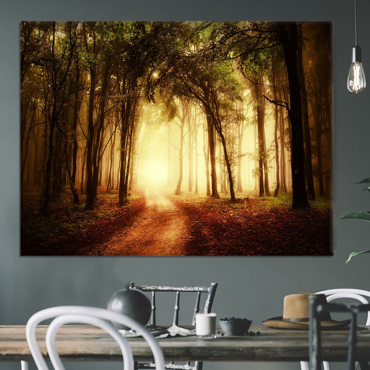 golden forest at autumn Canvas Print or Poster