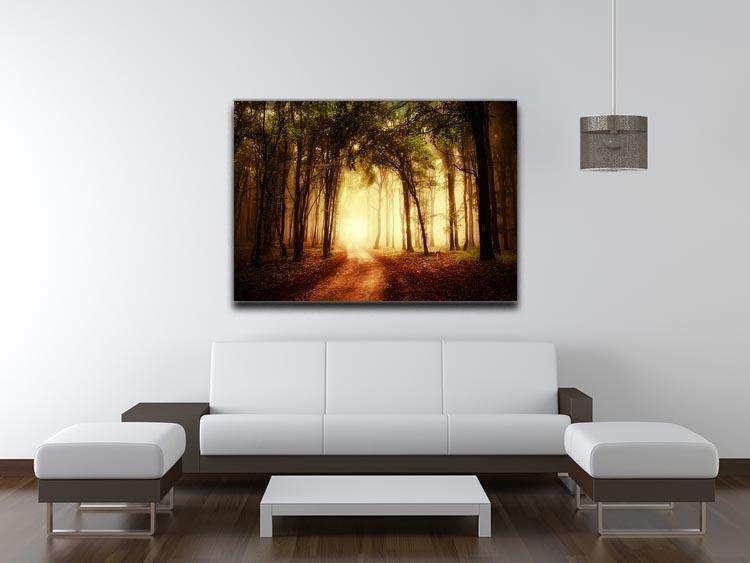 golden forest at autumn Canvas Print or Poster - Canvas Art Rocks - 4