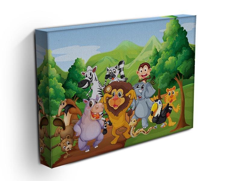 group of animals at the jungle Canvas Print or Poster - Canvas Art Rocks - 3
