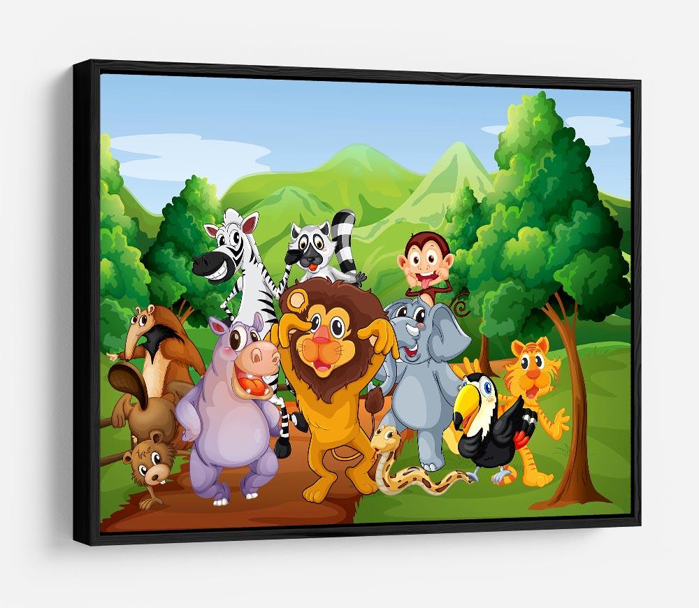 group of animals at the jungle HD Metal Print - Canvas Art Rocks - 6