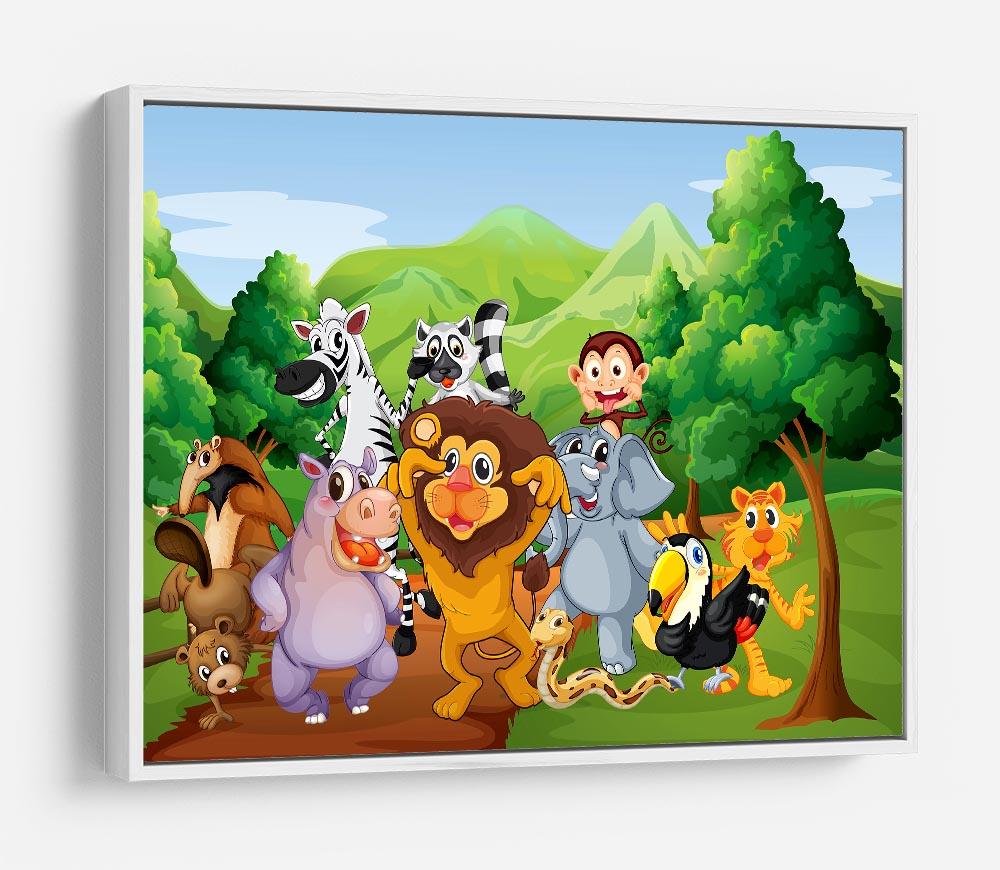 group of animals at the jungle HD Metal Print - Canvas Art Rocks - 7
