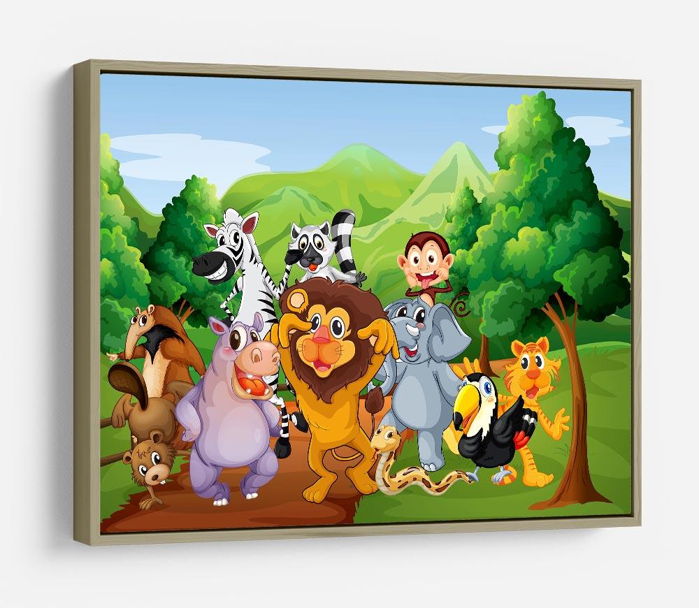 group of animals at the jungle HD Metal Print - Canvas Art Rocks - 8