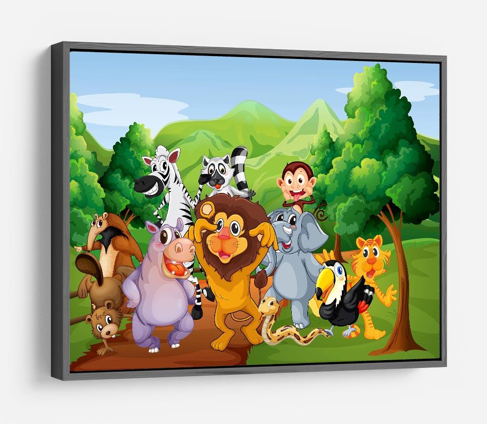group of animals at the jungle HD Metal Print - Canvas Art Rocks - 9