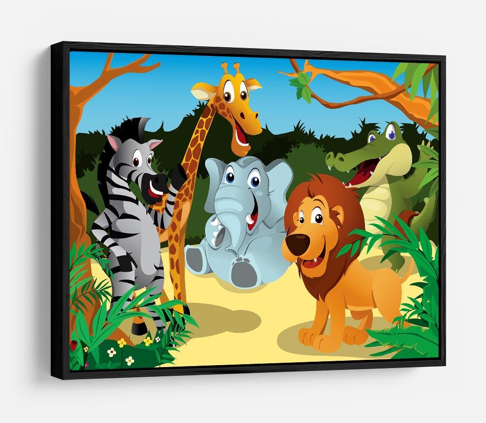 group of wild African animals in the jungle HD Metal Print - Canvas Art Rocks - 6