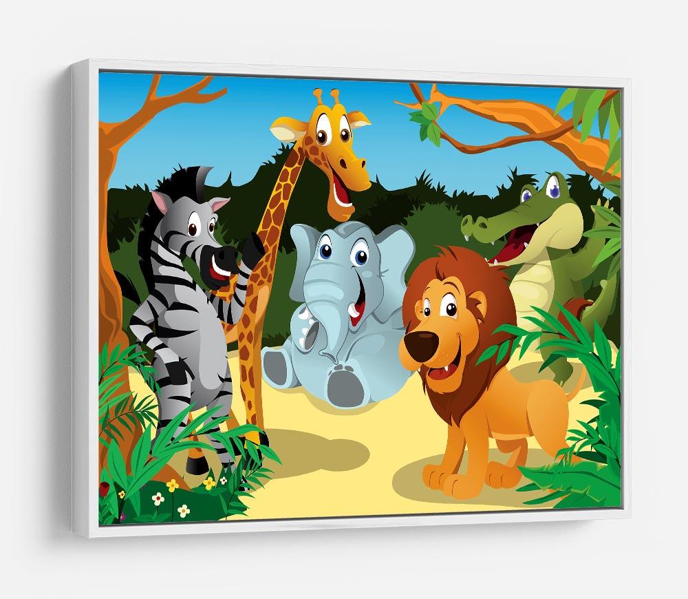 group of wild African animals in the jungle HD Metal Print - Canvas Art Rocks - 7
