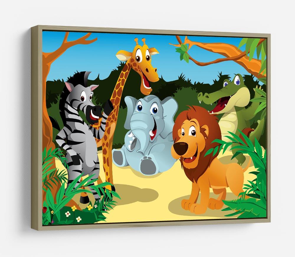 group of wild African animals in the jungle HD Metal Print - Canvas Art Rocks - 8