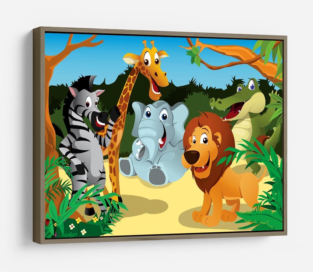 group of wild African animals in the jungle HD Metal Print - Canvas Art Rocks - 10