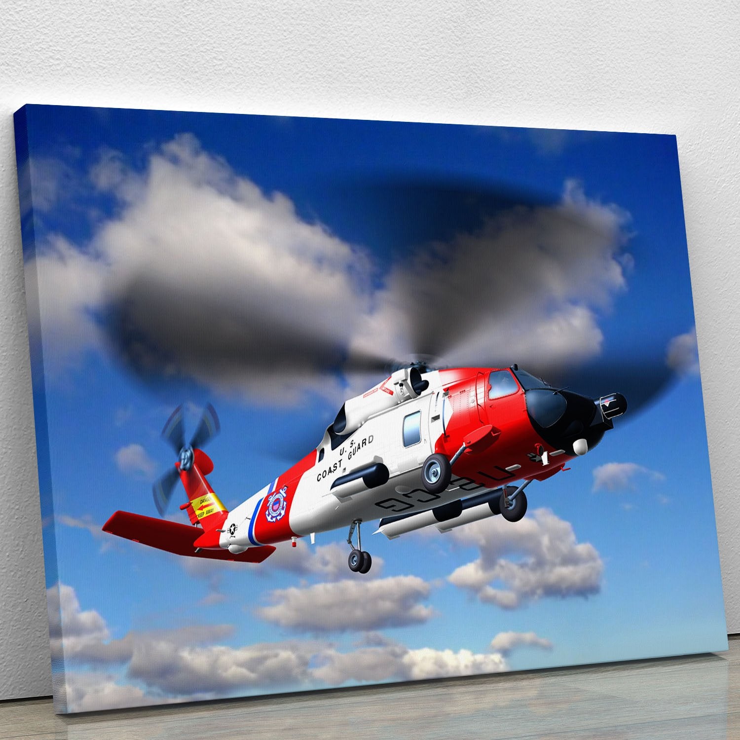 helicopter coast guard Canvas Print or Poster