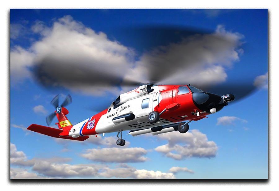 helicopter coast guard Canvas Print or Poster  - Canvas Art Rocks - 1