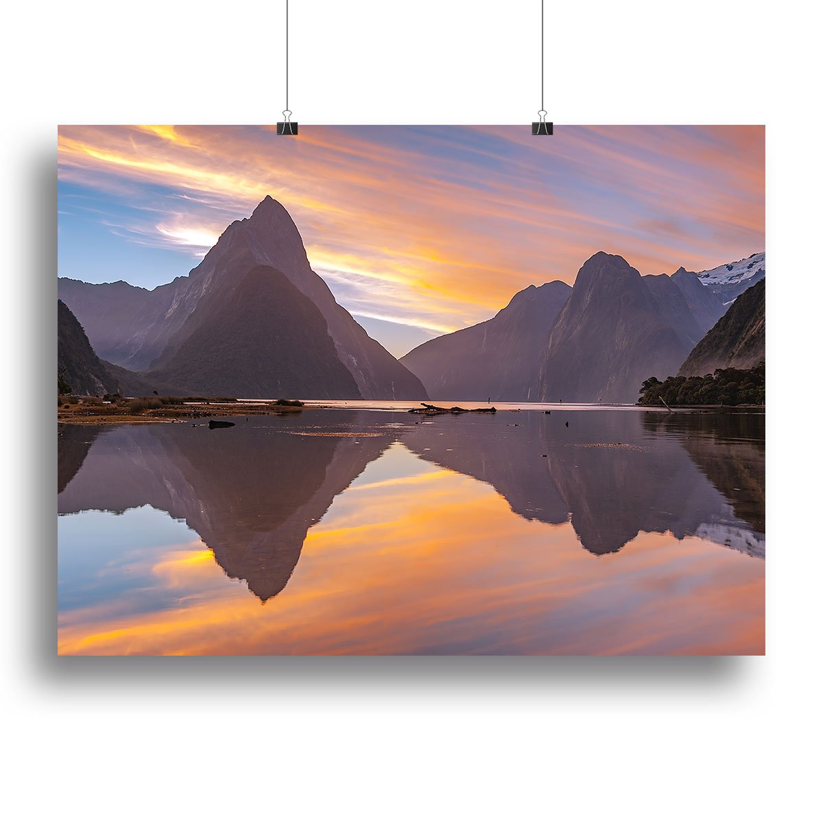 high mountain glacier at milford sound Canvas Print or Poster