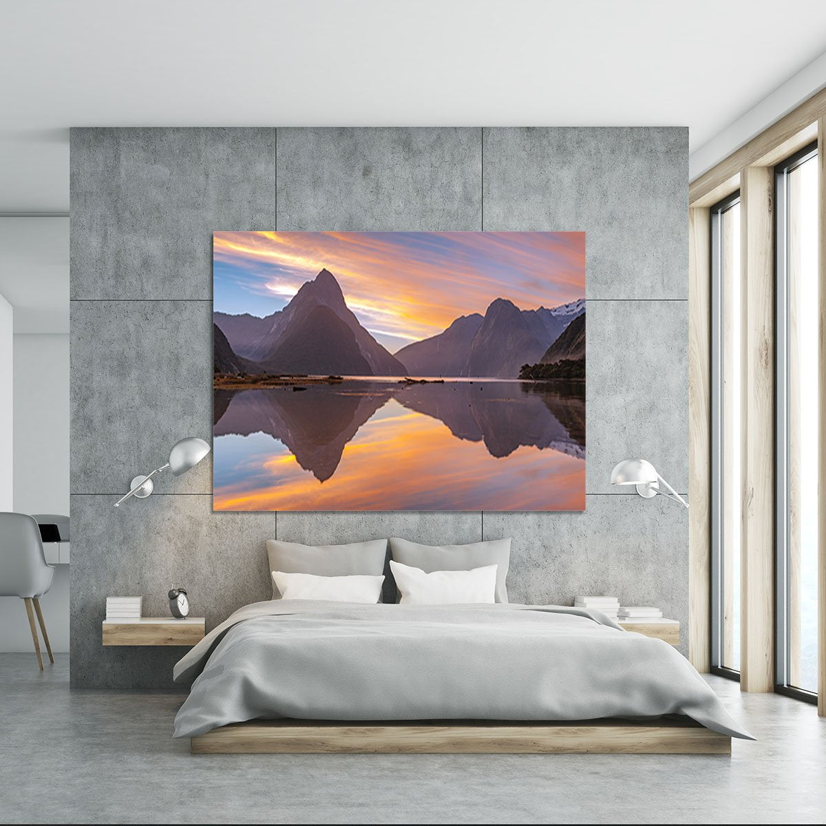 high mountain glacier at milford sound Canvas Print or Poster