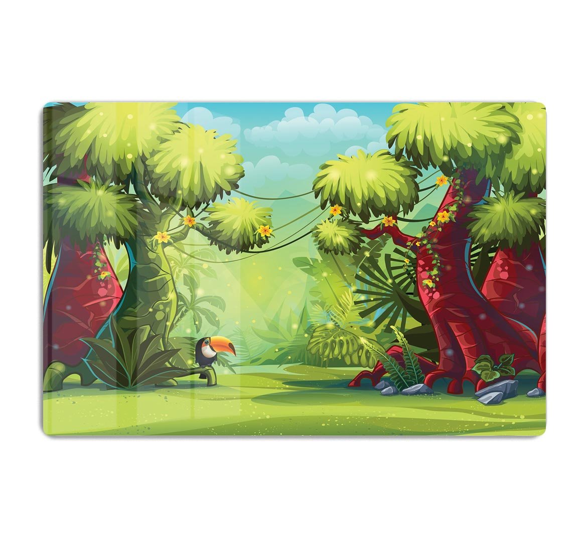 jungle with bird toucan HD Metal Print - Canvas Art Rocks - 1
