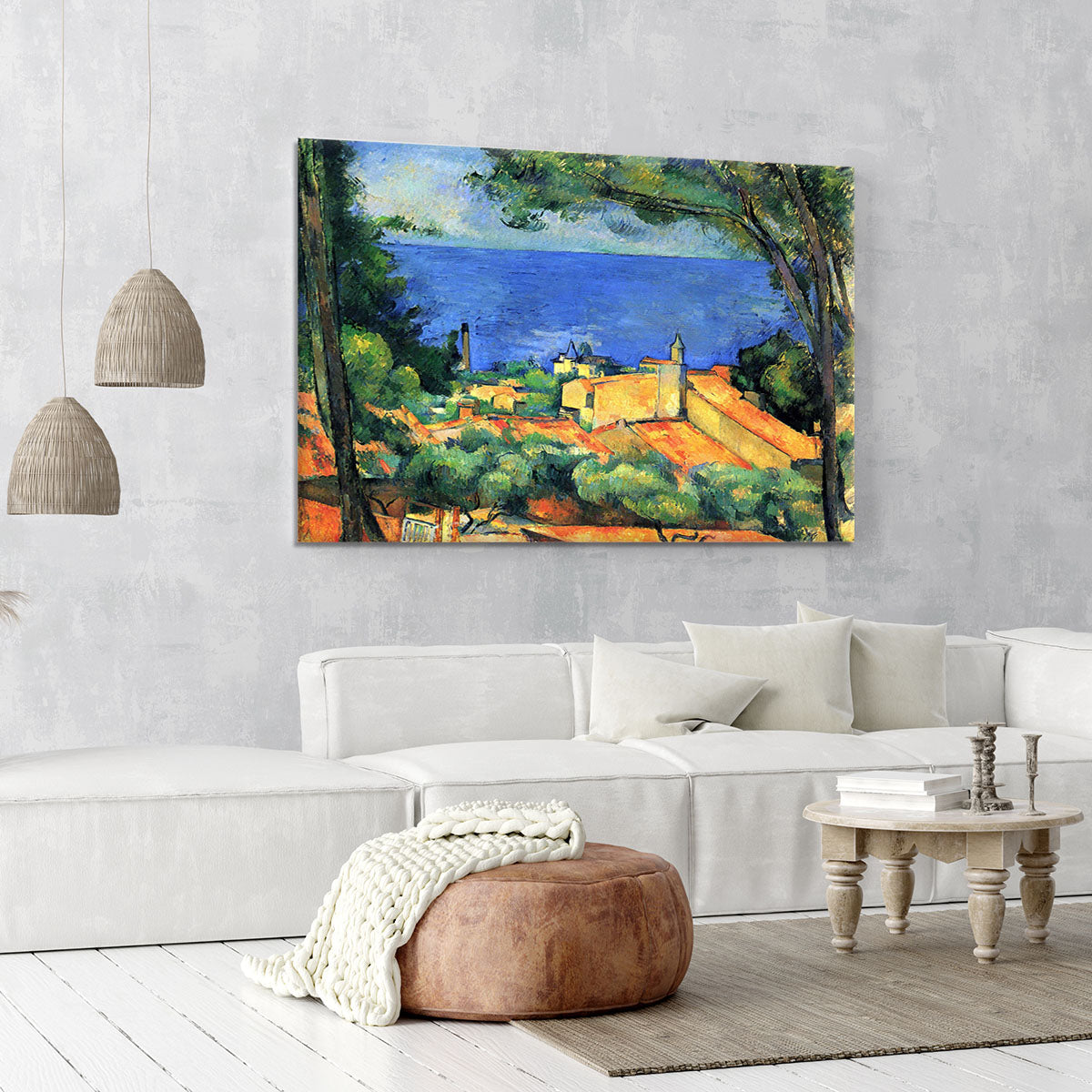 l'Estaque with Red Roofs by Cezanne Canvas Print or Poster - Canvas Art Rocks - 6