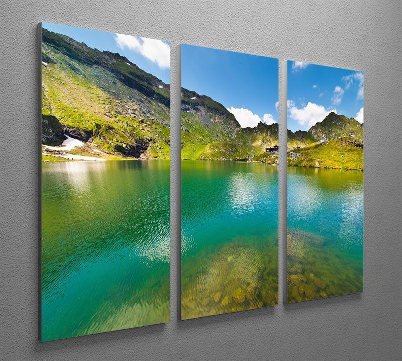 landscape from Balea Lake 3 Split Panel Canvas Print - Canvas Art Rocks - 2