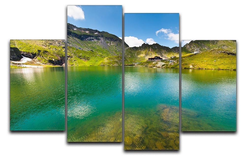 landscape from Balea Lake 4 Split Panel Canvas  - Canvas Art Rocks - 1