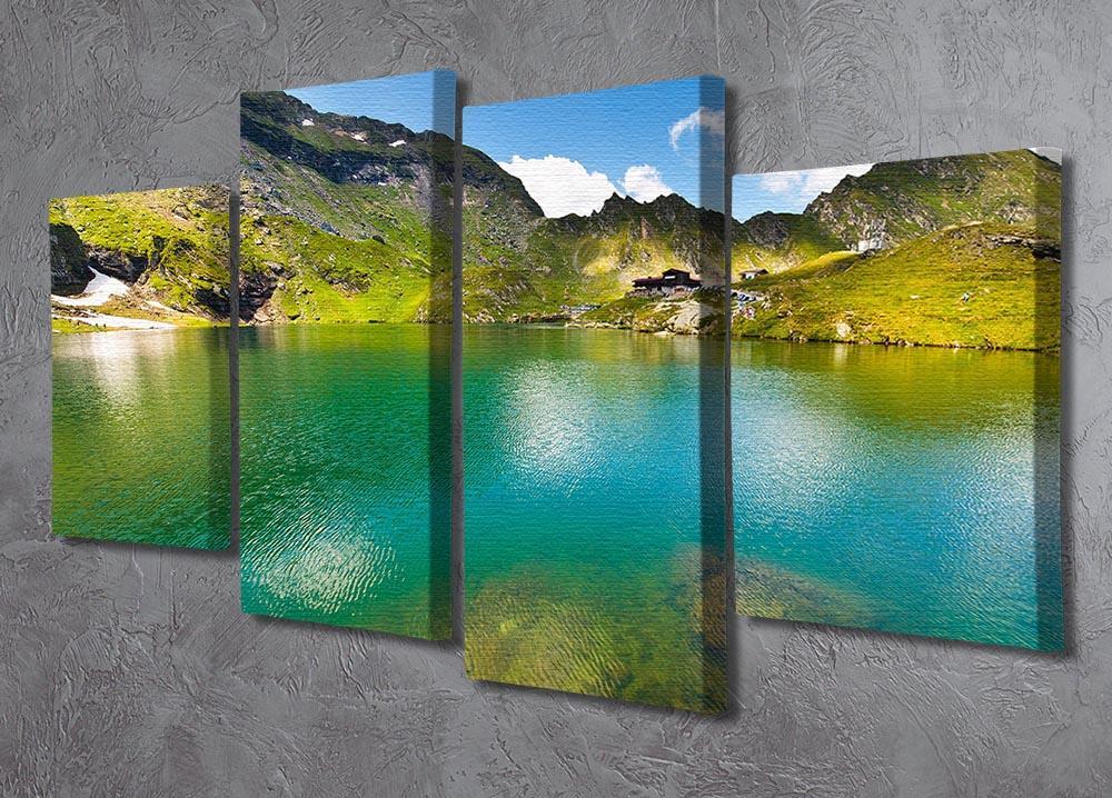 landscape from Balea Lake 4 Split Panel Canvas  - Canvas Art Rocks - 2