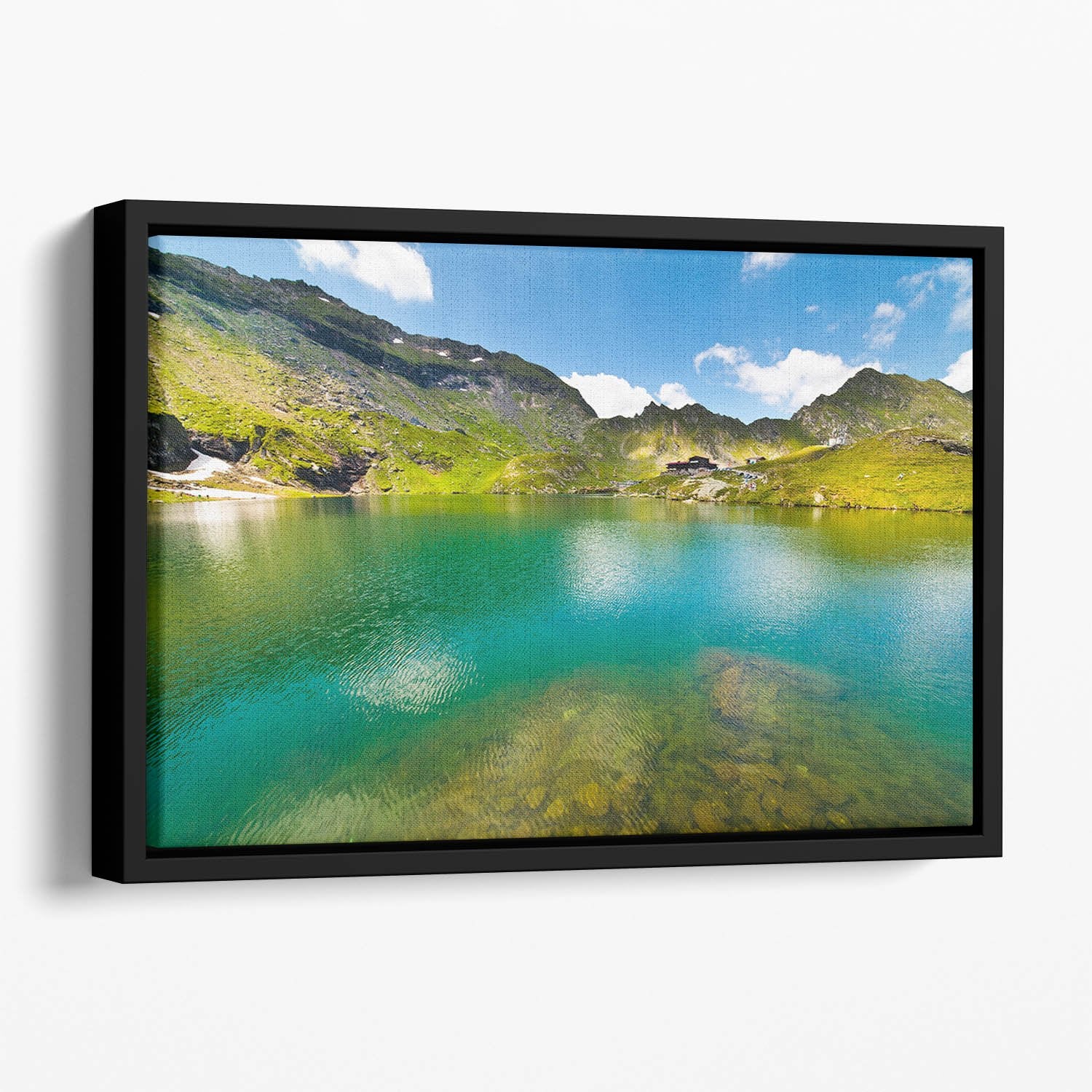landscape from Balea Lake Floating Framed Canvas