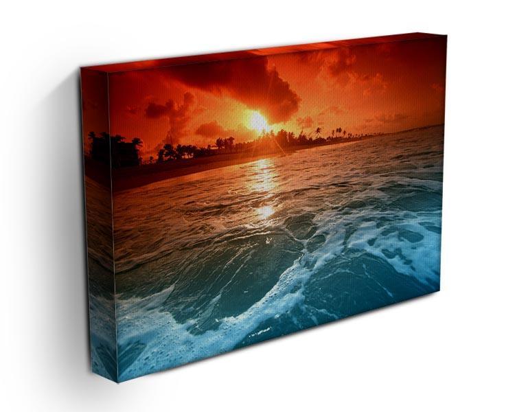 landscape ocean sunrice Canvas Print or Poster - Canvas Art Rocks - 3