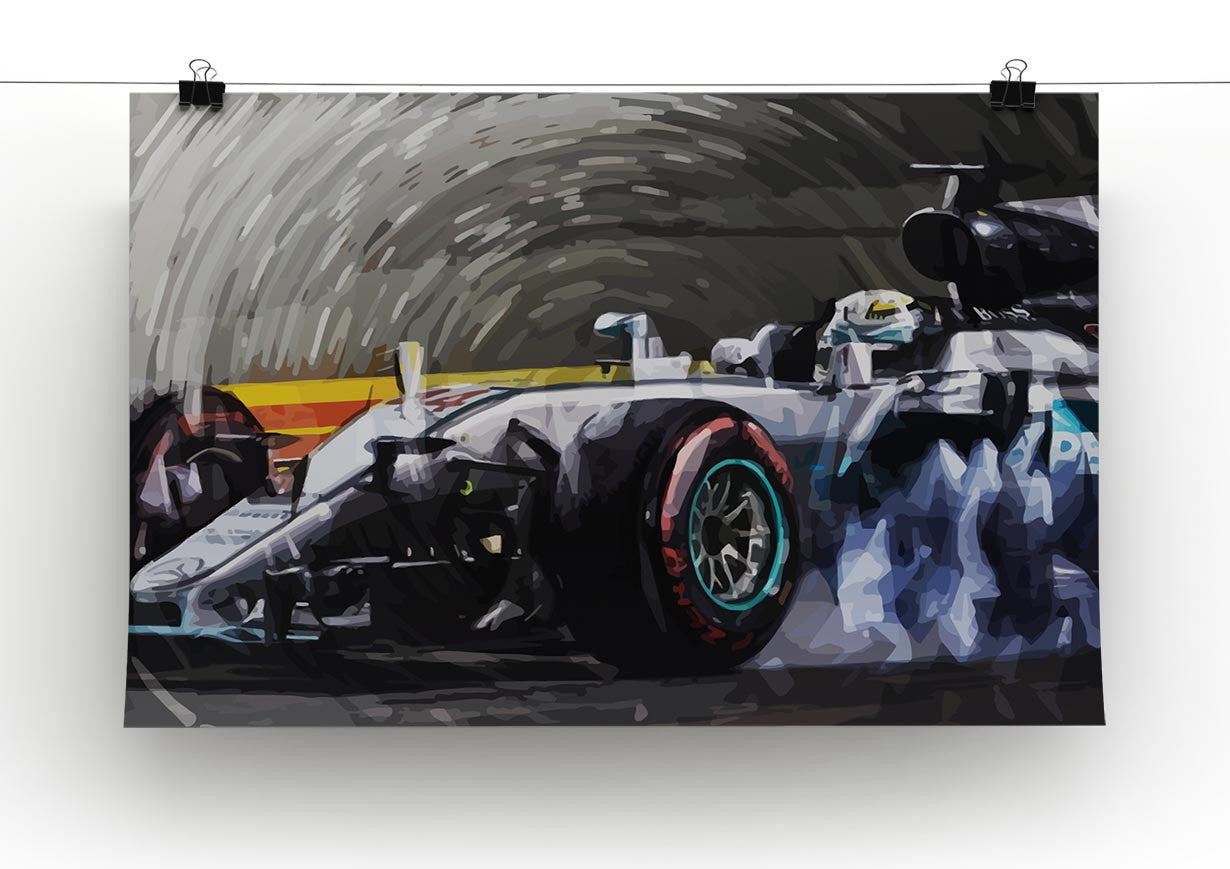 Lewis Hamilton Formula 1 Print - Canvas Art Rocks - 2