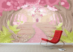 magic fairy tale princess castle Wall Mural Wallpaper - Canvas Art Rocks - 3