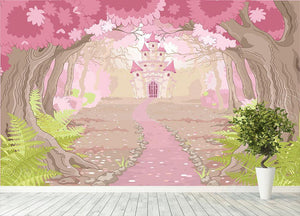 magic fairy tale princess castle Wall Mural Wallpaper - Canvas Art Rocks - 4