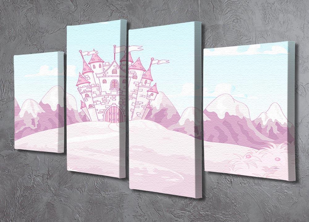magic princess castle 4 Split Panel Canvas - Canvas Art Rocks - 2