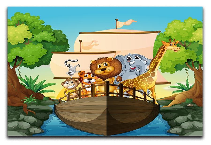 many animals on a boat Canvas Print or Poster  - Canvas Art Rocks - 1