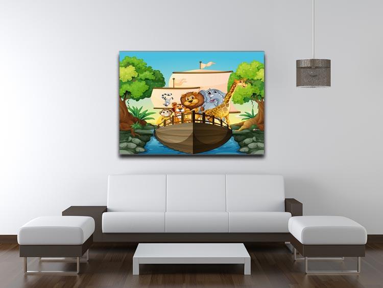 many animals on a boat Canvas Print or Poster - Canvas Art Rocks - 4