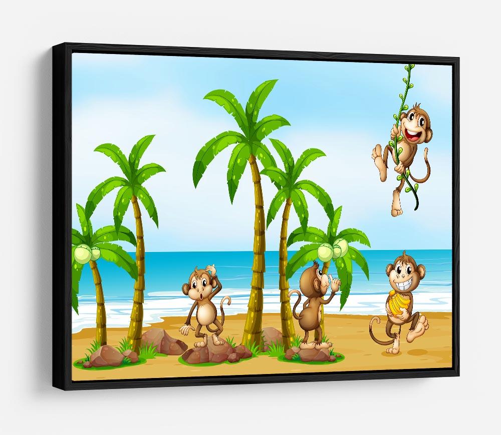 monkeys on the beach HD Metal Print