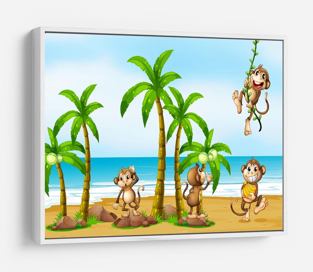 monkeys on the beach HD Metal Print