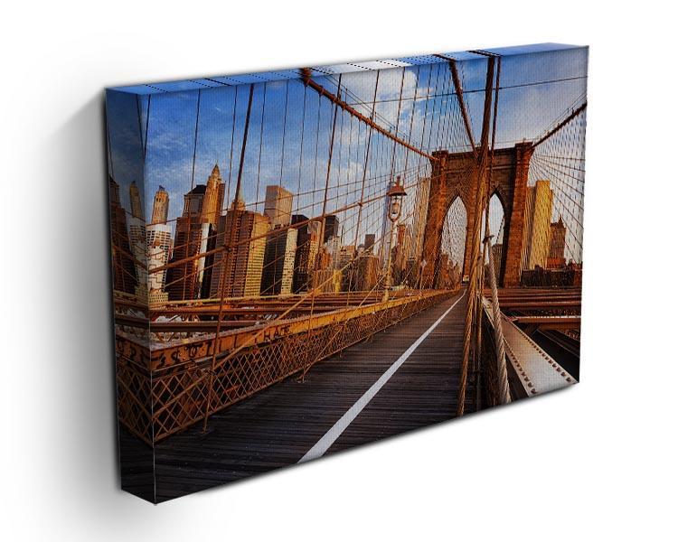 morning on the famous Brooklyn Bridge Canvas Print or Poster - Canvas Art Rocks - 3