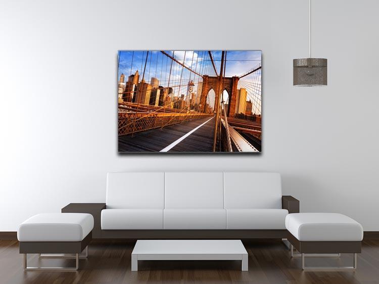 morning on the famous Brooklyn Bridge Canvas Print or Poster - Canvas Art Rocks - 4