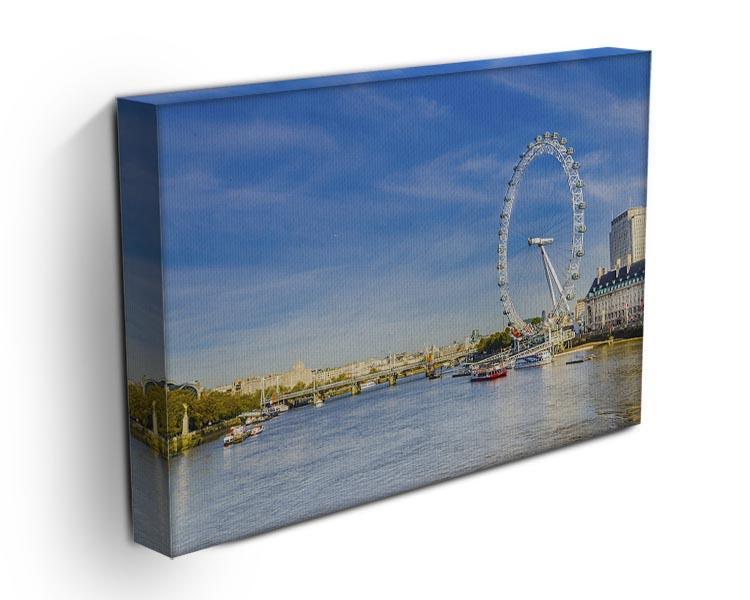 morning with London eye millennium wheel Canvas Print or Poster - Canvas Art Rocks - 3