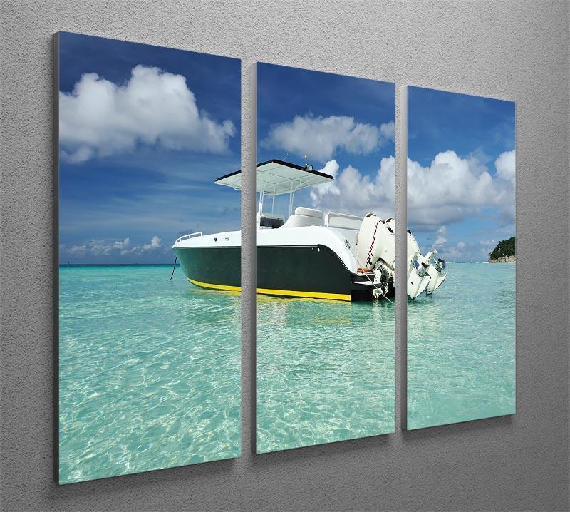 motor boat at Boracay island 3 Split Panel Canvas Print - Canvas Art Rocks - 2