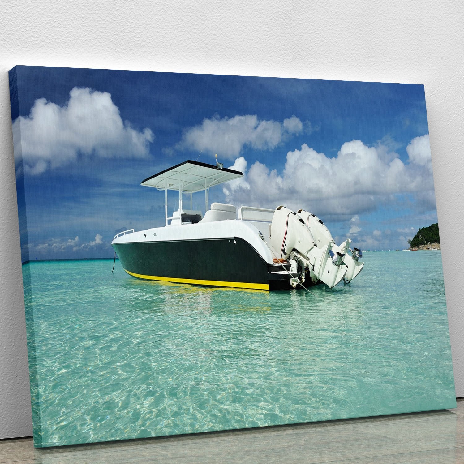 motor boat at Boracay island Canvas Print or Poster