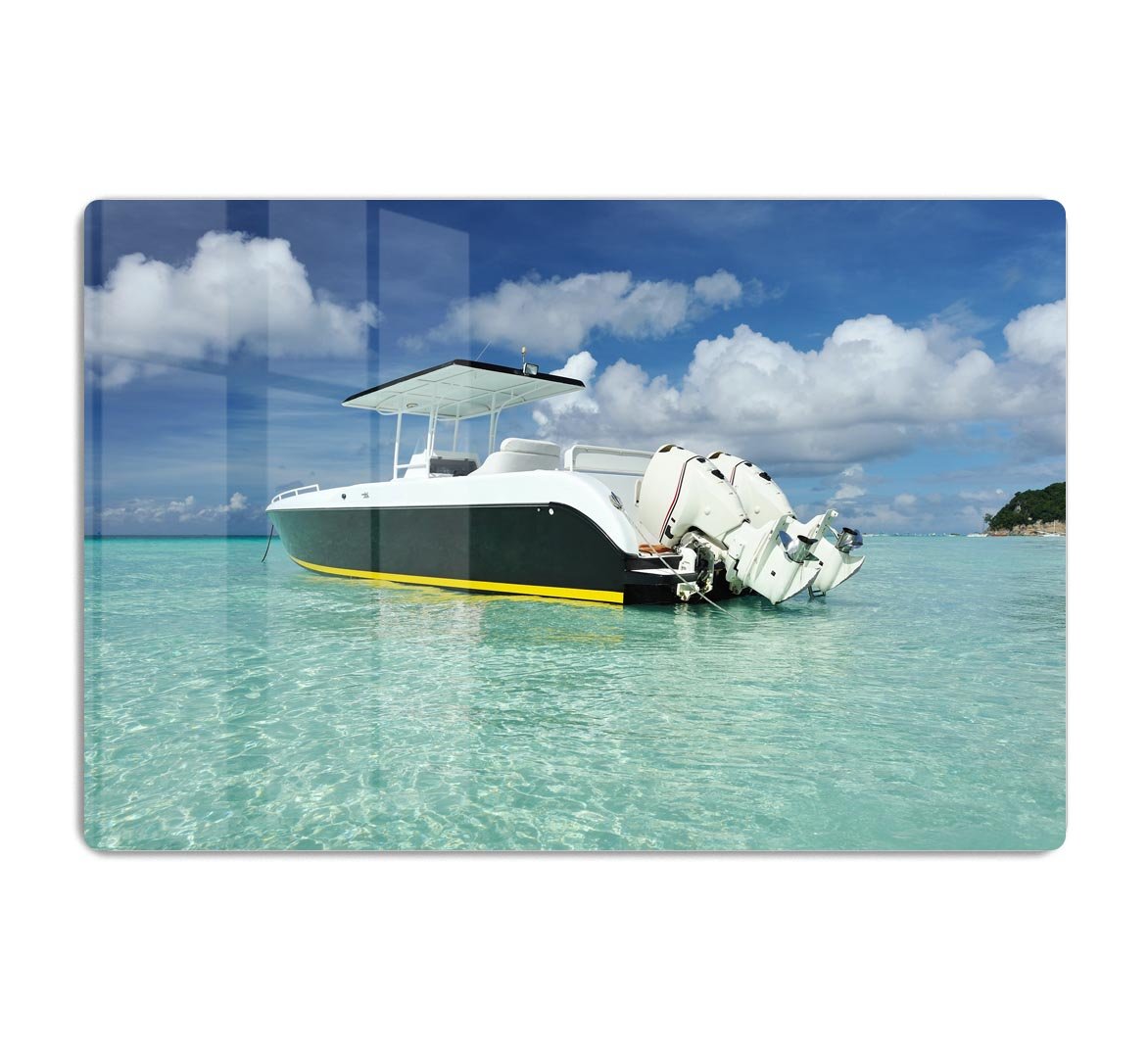 motor boat at Boracay island HD Metal Print