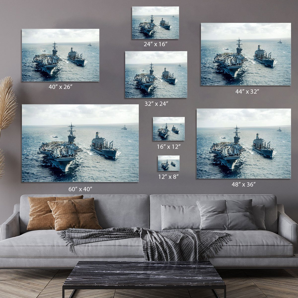 navy crossing the ocean Canvas Print or Poster