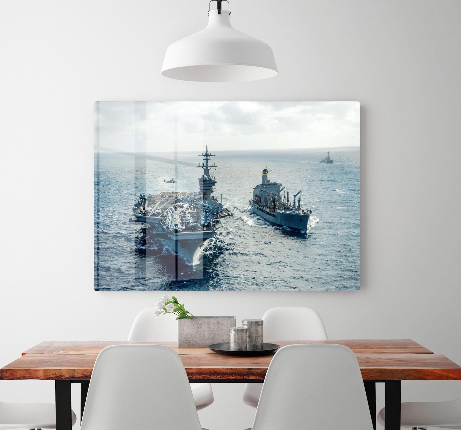 navy crossing the ocean HD Metal Print