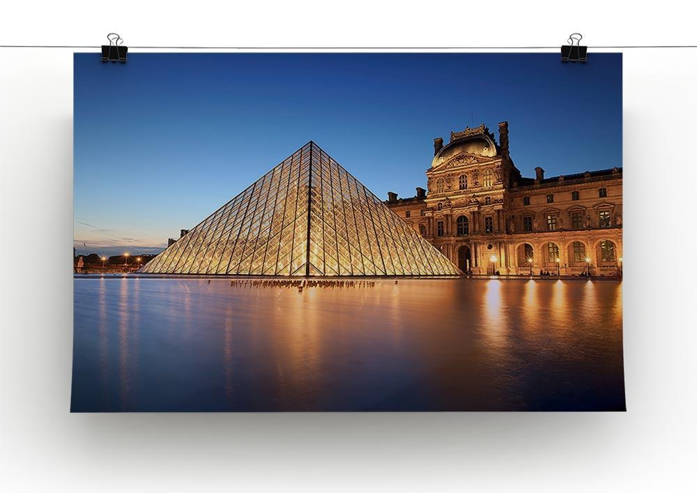 night scene of the Louvre Museum Canvas Print or Poster - Canvas Art Rocks - 2