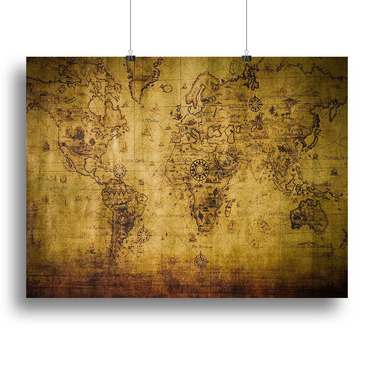 old map Canvas Print or Poster
