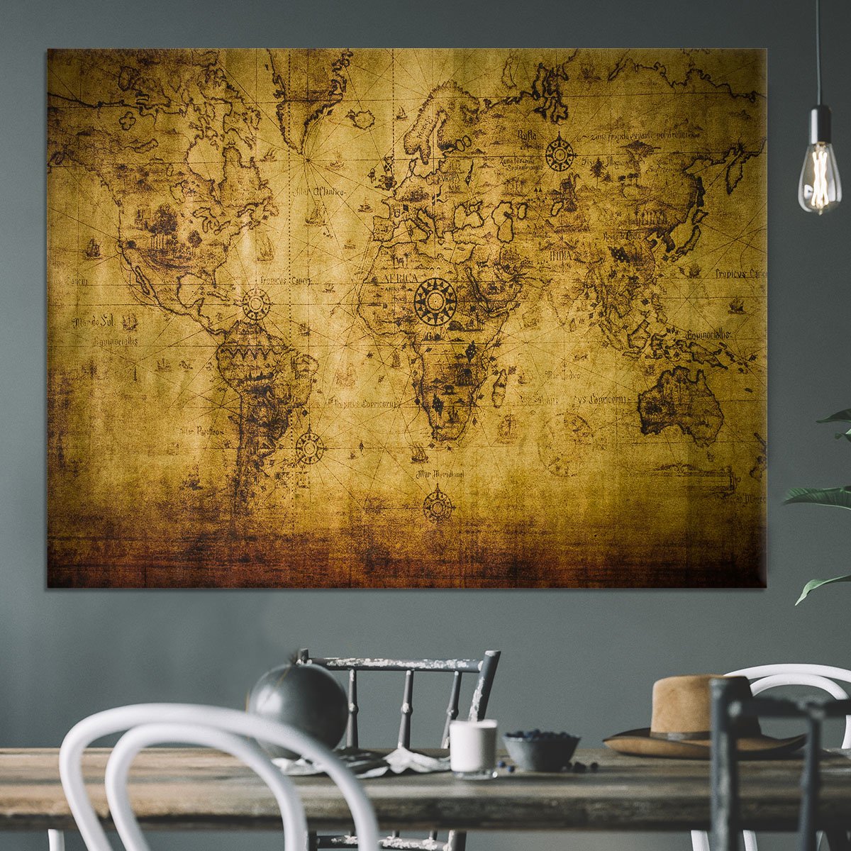 old map Canvas Print or Poster