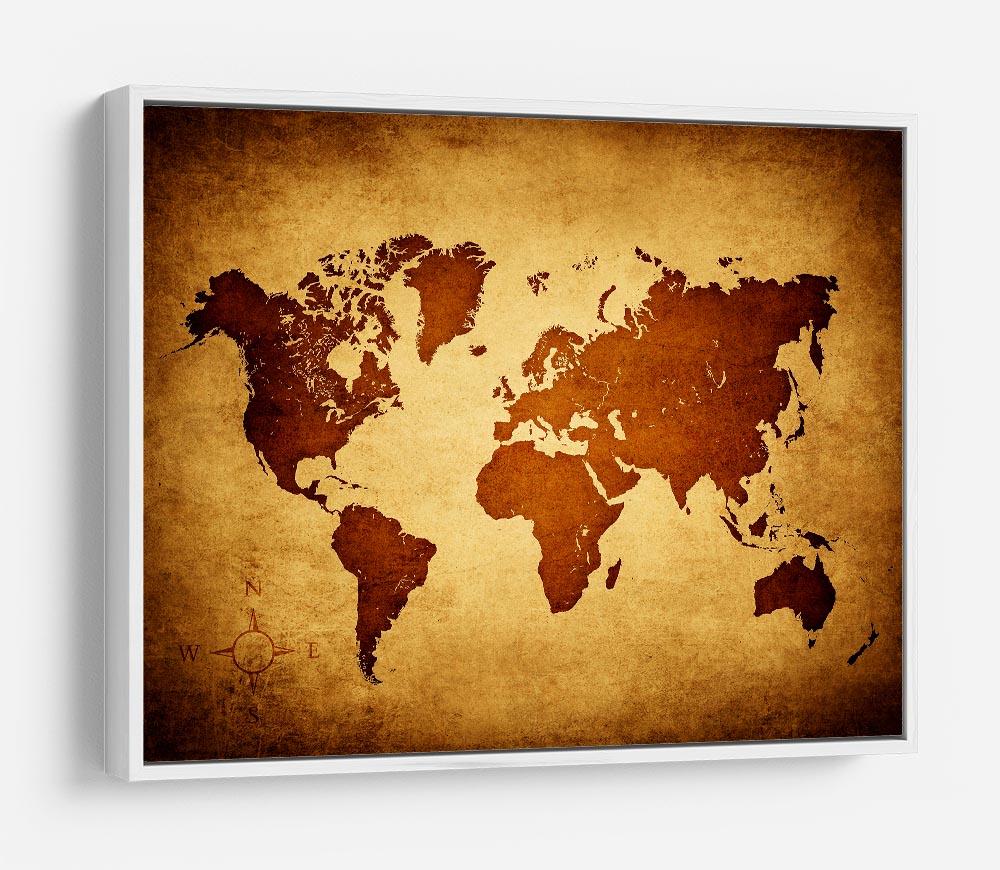 old map of the world HD Metal Print