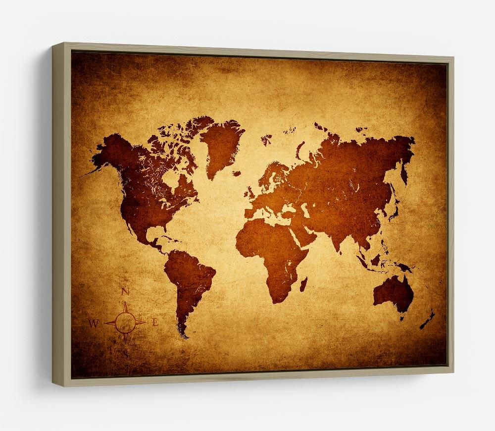 old map of the world HD Metal Print