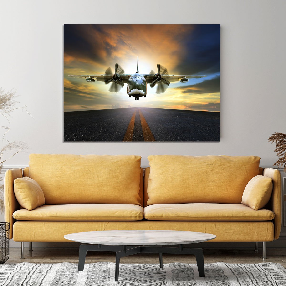 old military container plane Canvas Print or Poster