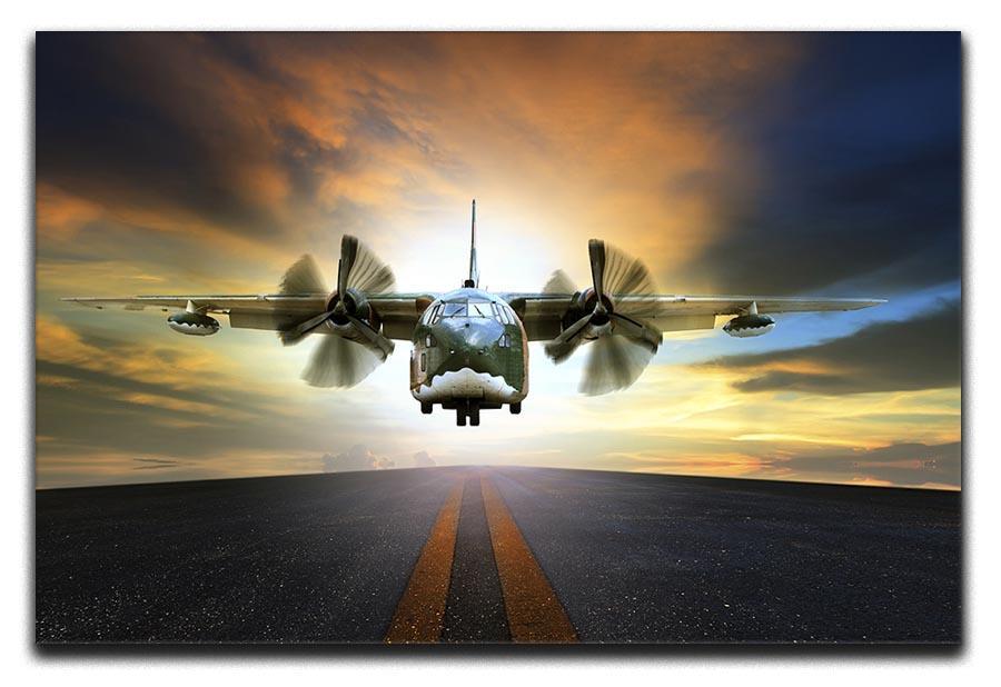 old military container plane Canvas Print or Poster  - Canvas Art Rocks - 1