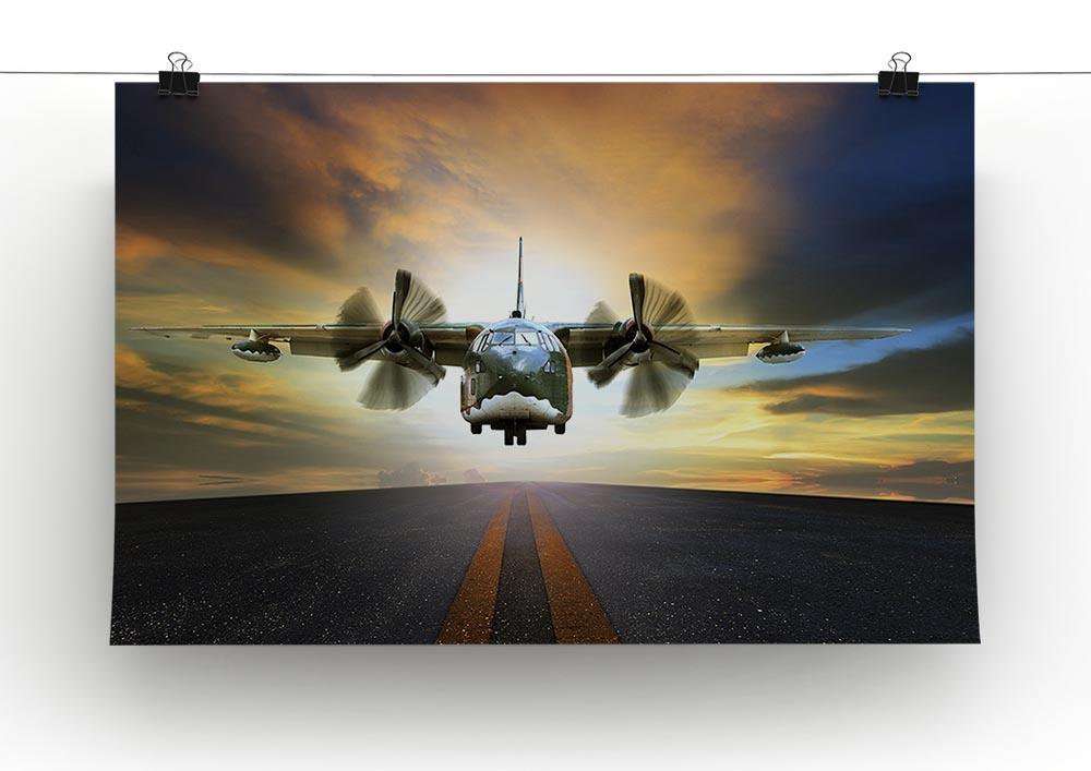 old military container plane Canvas Print or Poster - Canvas Art Rocks - 2